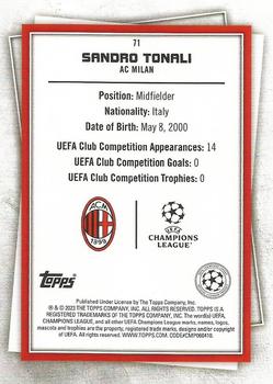 2022-23 Topps UEFA Club Competitions Superstars #71 Sandro Tonali Back