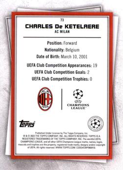 2022-23 Topps UEFA Club Competitions Superstars #73 Charles De Ketelaere Back