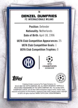 2022-23 Topps UEFA Club Competitions Superstars #78 Denzel Dumfries Back