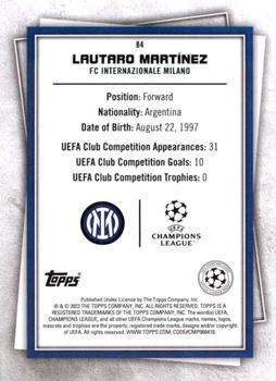 2022-23 Topps UEFA Club Competitions Superstars #84 Lautaro Martínez Back