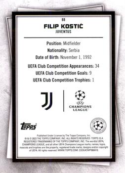 2022-23 Topps UEFA Club Competitions Superstars #88 Filip Kostić Back