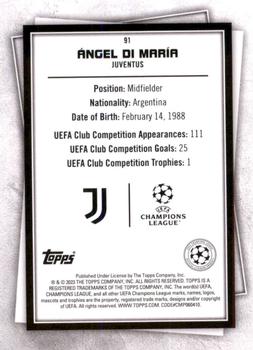 2022-23 Topps UEFA Club Competitions Superstars #91 Angel Di Maria Back