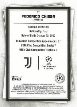 2022-23 Topps UEFA Club Competitions Superstars #92 Federico Chiesa Back