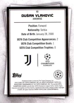 2022-23 Topps UEFA Club Competitions Superstars #93 Dušan Vlahović Back