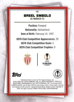2022-23 Topps UEFA Club Competitions Superstars #141 Breel Embolo Back