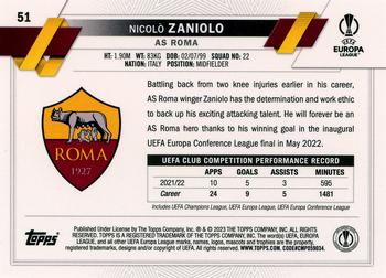 2022-23 Topps UEFA Club Competitions - Inferno Foil #51 Nicolò Zaniolo Back