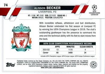 2022-23 Topps UEFA Club Competitions - Inferno Foil #74 Alisson Becker Back