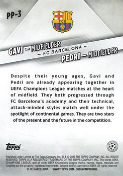 2022-23 Topps UEFA Club Competitions - Premium Partnerships #PP-3 Gavi / Pedri Back