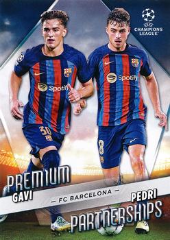 2022-23 Topps UEFA Club Competitions - Premium Partnerships #PP-3 Gavi / Pedri Front