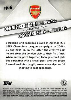 2022-23 Topps UEFA Club Competitions - Premium Partnerships #PP-6 Dennis Bergkamp / Cesc Fabregas Back