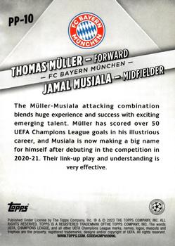 2022-23 Topps UEFA Club Competitions - Premium Partnerships #PP-10 Thomas Müller / Jamal Musiala Back