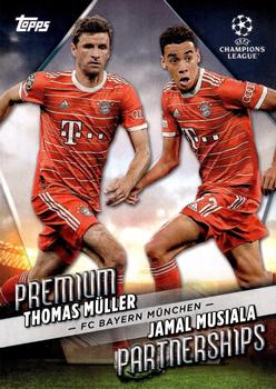 2022-23 Topps UEFA Club Competitions - Premium Partnerships #PP-10 Thomas Müller / Jamal Musiala Front