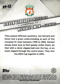 2022-23 Topps UEFA Club Competitions - Premium Partnerships #PP-12 Michael Owen / Steven Gerrard Back