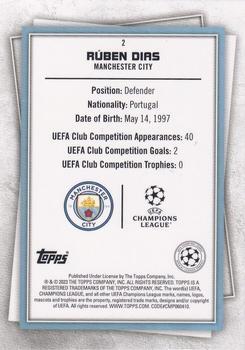 2022-23 Topps UEFA Club Competitions Superstars - Common Yellow #2 Rúben Dias Back