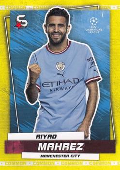 2022-23 Topps UEFA Club Competitions Superstars - Common Yellow #8 Riyad Mahrez Front