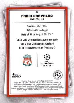 2022-23 Topps UEFA Club Competitions Superstars - Common Yellow #15 Fabio Carvalho Back
