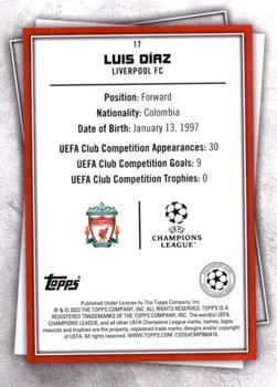 2022-23 Topps UEFA Club Competitions Superstars - Common Yellow #17 Luis Díaz Back