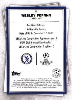 2022-23 Topps UEFA Club Competitions Superstars - Common Yellow #22 Wesley Fofana Back