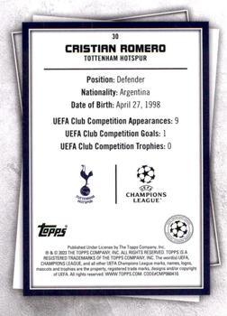 2022-23 Topps UEFA Club Competitions Superstars - Common Yellow #30 Cristian Romero Back