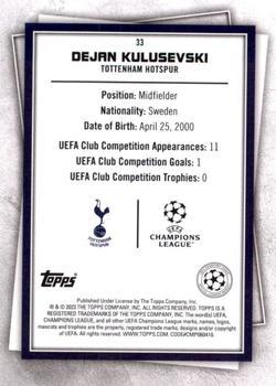 2022-23 Topps UEFA Club Competitions Superstars - Common Yellow #33 Dejan Kulusevski Back