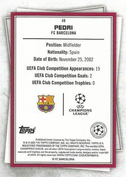 2022-23 Topps UEFA Club Competitions Superstars - Common Yellow #49 Pedri Back
