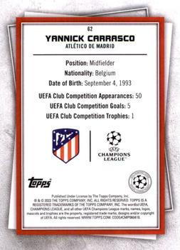 2022-23 Topps UEFA Club Competitions Superstars - Common Yellow #62 Yannick Carrasco Back