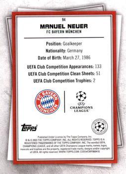 2022-23 Topps UEFA Superstars - Common Yellow #94 Manuel Neuer Back