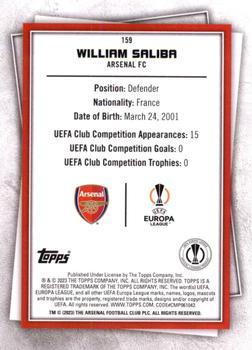 2022-23 Topps UEFA Club Competitions Superstars - Common Yellow #159 William Saliba Back