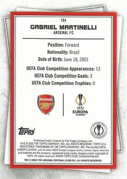 2022-23 Topps UEFA Club Competitions Superstars - Common Yellow #164 Gabriel Martinelli Back
