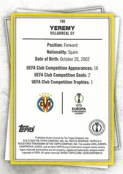 2022-23 Topps UEFA Club Competitions Superstars - Common Yellow #190 Yeremy Pino Back