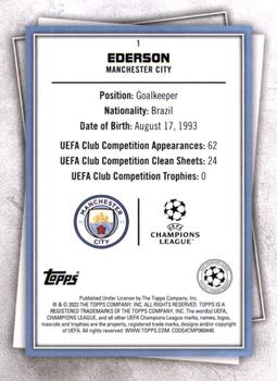 2022-23 Topps UEFA Club Competitions Superstars - Common Yellow #1 Ederson Back