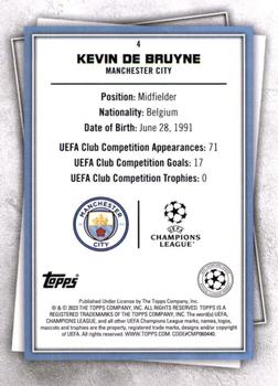 2022-23 Topps UEFA Club Competitions Superstars - Common Yellow #4 Kevin De Bruyne Back
