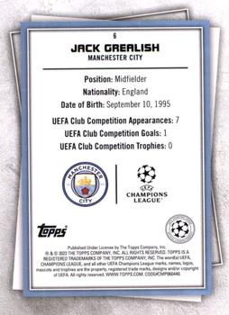 2022-23 Topps UEFA Club Competitions Superstars - Common Yellow #6 Jack Grealish Back