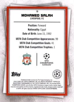 2022-23 Topps UEFA Club Competitions Superstars - Common Yellow #19 Mohamed Salah Back