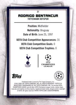 2022-23 Topps UEFA Club Competitions Superstars - Common Yellow #31 Rodrigo Bentancur Back