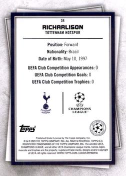 2022-23 Topps UEFA Club Competitions Superstars - Common Yellow #34 Richarlison Back