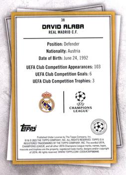 2022-23 Topps UEFA Club Competitions Superstars - Common Yellow #38 David Alaba Back