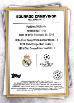 2022-23 Topps UEFA Club Competitions Superstars - Common Yellow #41 Eduardo Camavinga Back