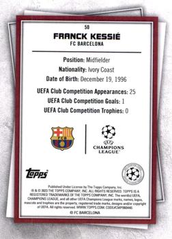 2022-23 Topps UEFA Club Competitions Superstars - Common Yellow #50 Franck Kessie Back