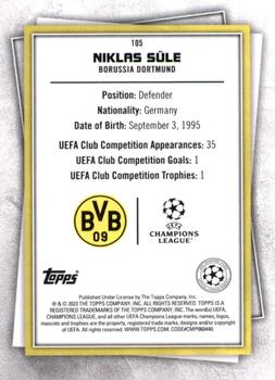 2022-23 Topps UEFA Club Competitions Superstars - Common Yellow #105 Niklas Süle Back