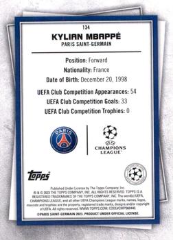 2022-23 Topps UEFA Club Competitions Superstars - Common Yellow #134 Kylian Mbappé Back