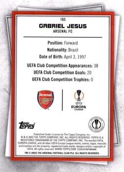 2022-23 Topps UEFA Club Competitions Superstars - Common Yellow #165 Gabriel Jesus Back