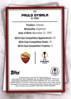 2022-23 Topps UEFA Club Competitions Superstars - Common Yellow #183 Paulo Dybala Back