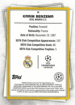 2022-23 Topps UEFA Club Competitions Superstars - Uncommon Green #46 Karim Benzema Back