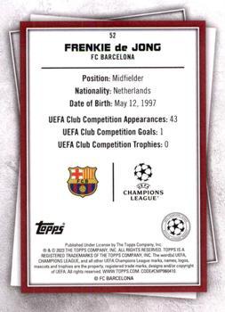 2022-23 Topps UEFA Club Competitions Superstars - Uncommon Green #52 Frenkie de Jong Back