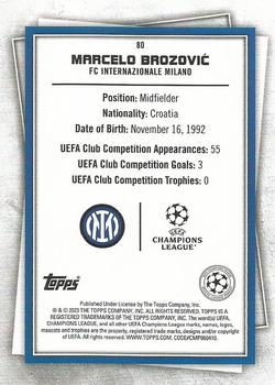 2022-23 Topps UEFA Club Competitions Superstars - Uncommon Green #80 Marcelo Brozović Back