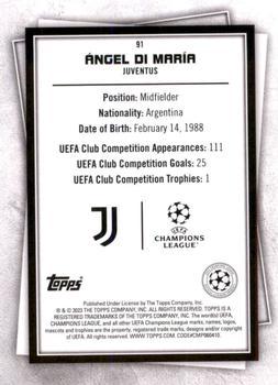 2022-23 Topps UEFA Club Competitions Superstars - Uncommon Green #91 Angel Di Maria Back