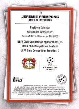 2022-23 Topps UEFA Club Competitions Superstars - Uncommon Green #112 Jeremie Frimpong Back