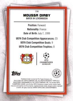 2022-23 Topps UEFA Club Competitions Superstars - Uncommon Green #114 Moussa Diaby Back