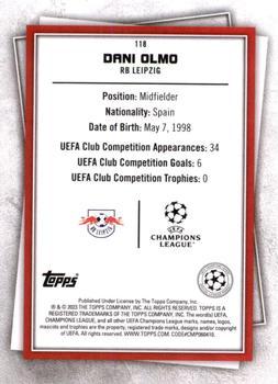 2022-23 Topps UEFA Club Competitions Superstars - Uncommon Green #118 Dani Olmo Back